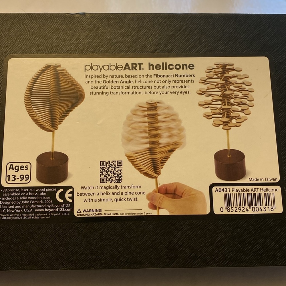 playableART Helicone with a Solid Wood Base. - Picture 4 of 4